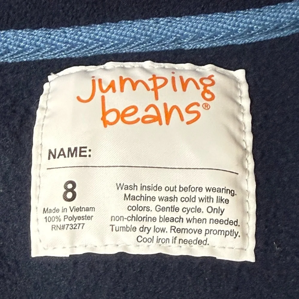 Jumping Beans Blue Zip Up Fleece Jacket - Boys Size 8